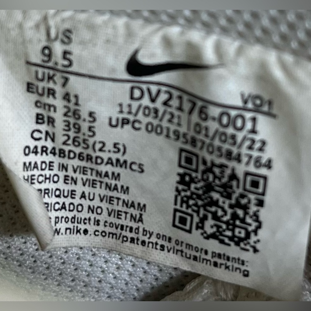 Nike Court Vision Alta Womens Size 9.5 Shoes Sneakers Cream Gray DV2176-001 - Picture 9 of 9